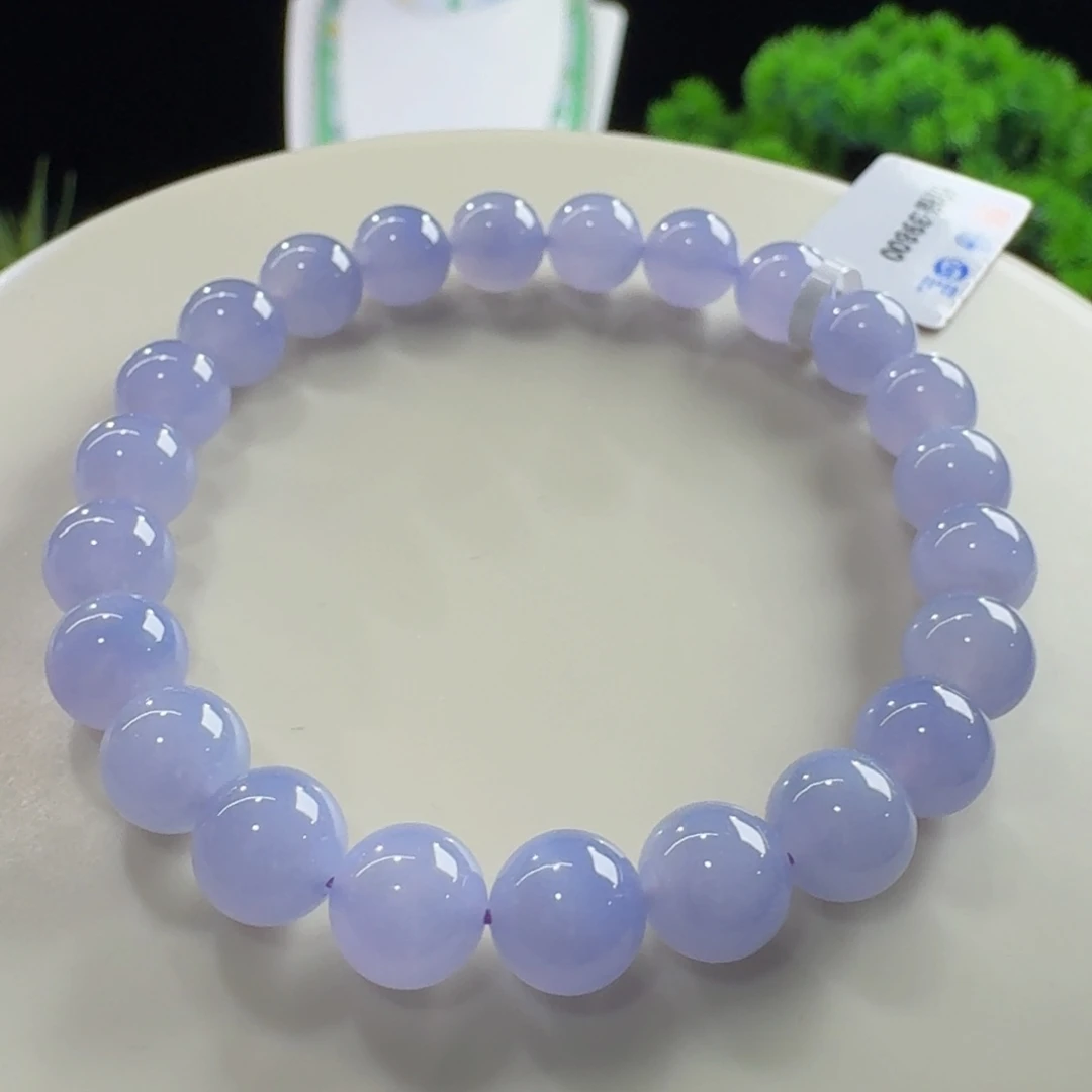 翡翠未镶嵌手链强推！！冰紫单圈卡8mm