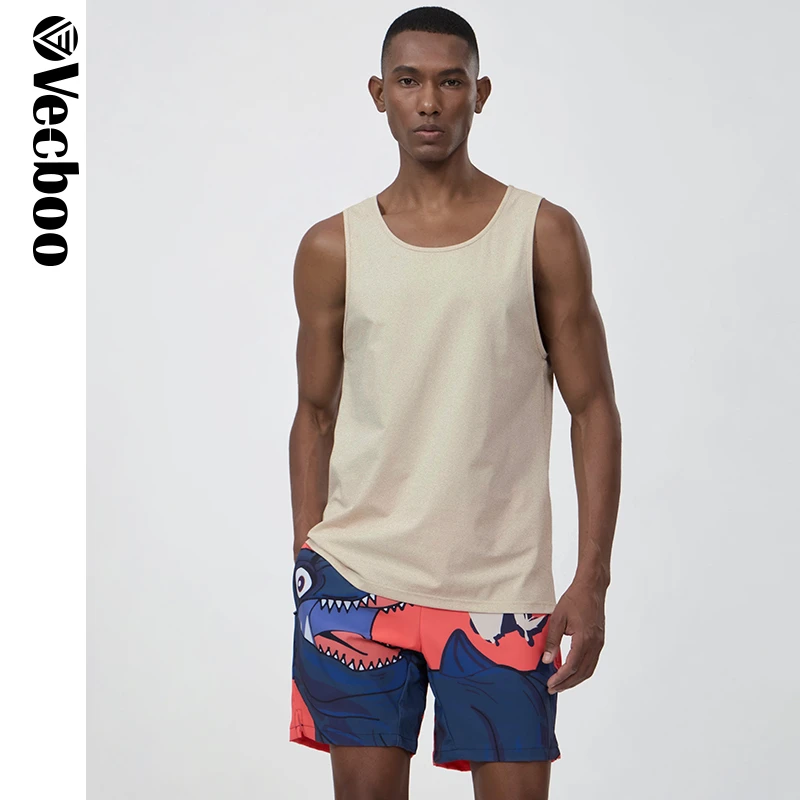 vecboo健身无袖背心凉感速干夏季抗菌透气坎肩跑步训练背心上衣