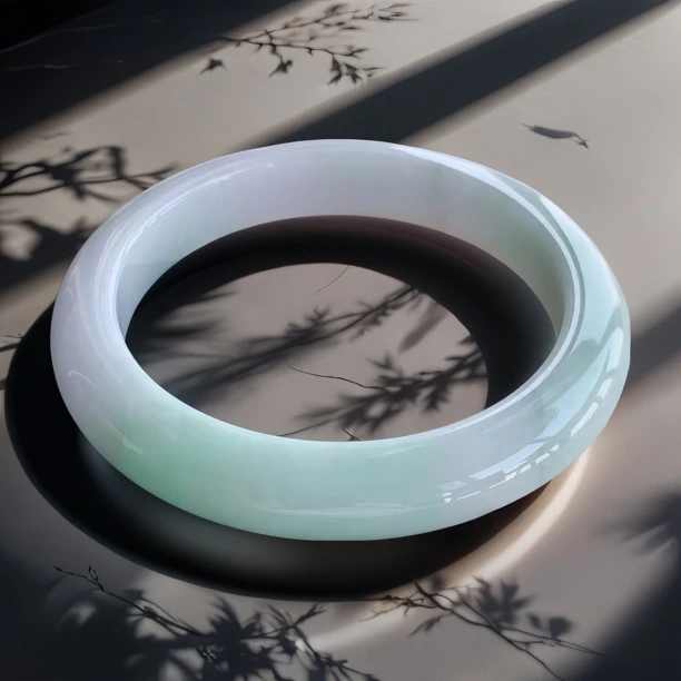 翡翠手镯送长辈59圈uee天然翡翠正圈手镯老坑半山水玉镯基地保真A