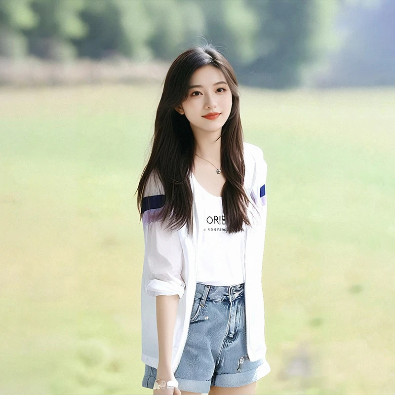 时尚防晒衣短款2025夏季开衫长袖防晒衫防晒服轻薄透气宽松外套女