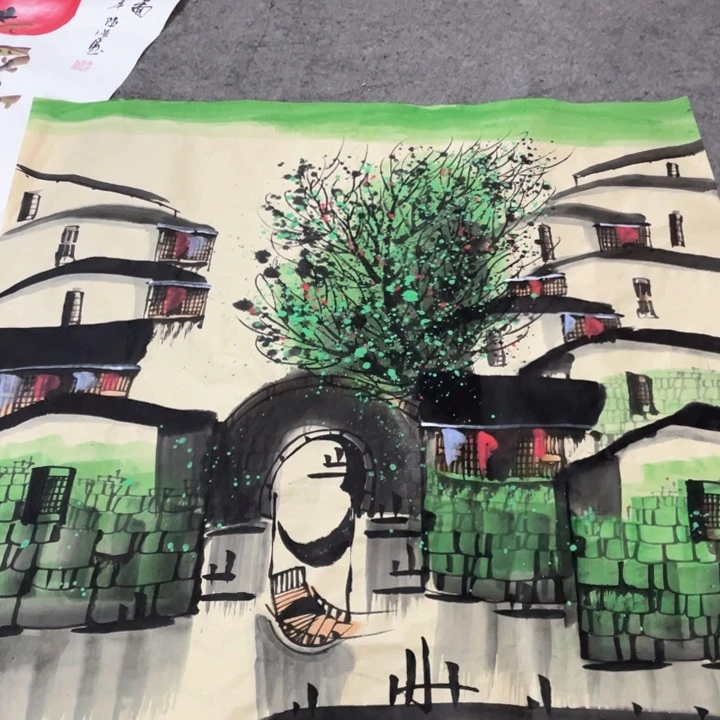 国画国画作者画心一张