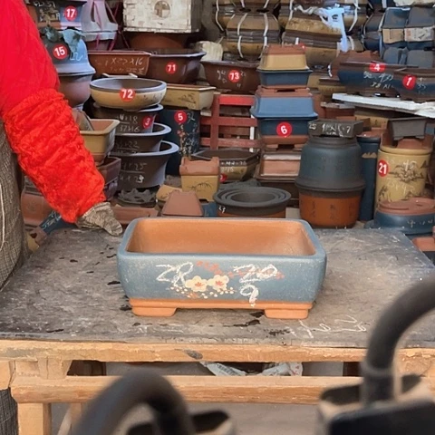 紫砂花盆长方盆一只