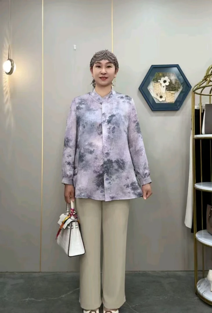 w1883夏季中式长袖衬衣