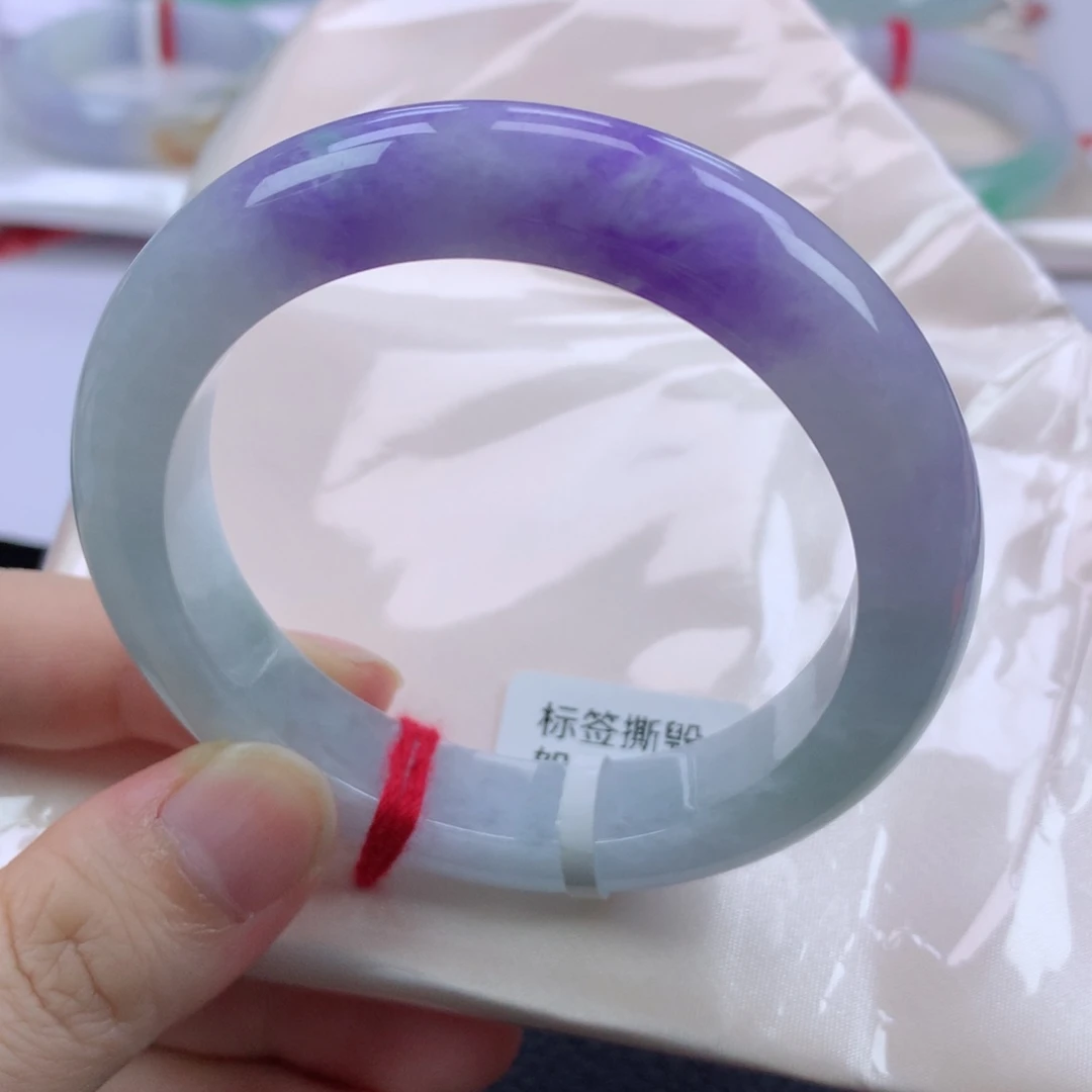翡翠手镯未镶嵌缅甸天然翡翠手镯55圈口