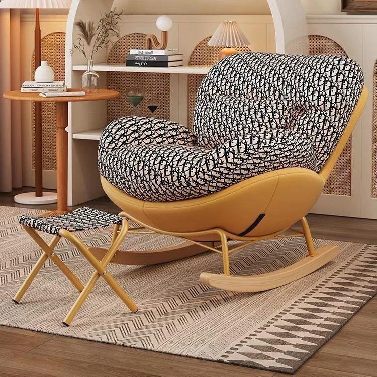 摇椅大人阳台客厅休闲躺椅蛋壳摇摇椅懒人沙发可睡可躺单人沙发椅