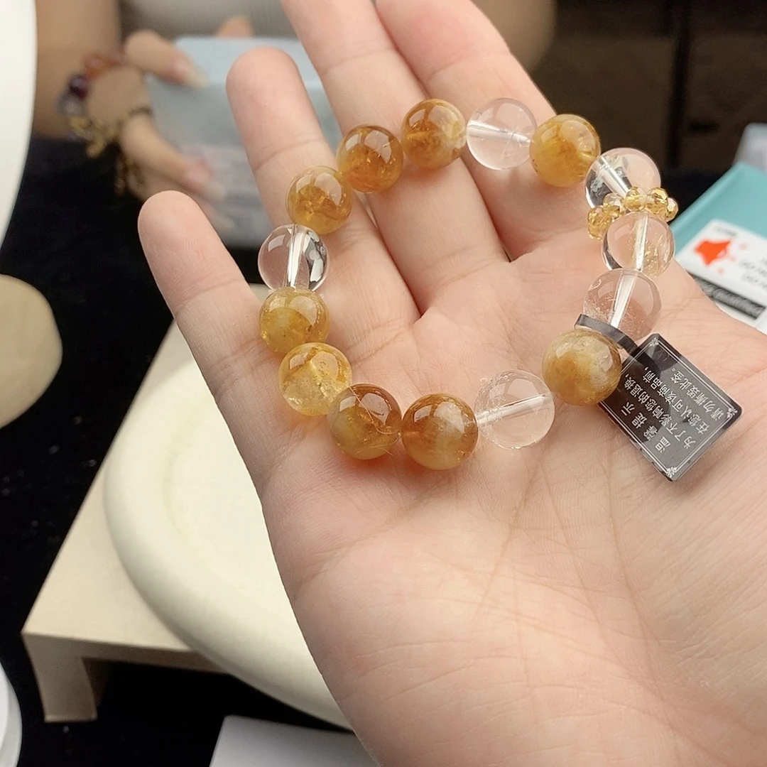 银S925镀金镶嵌手链水晶