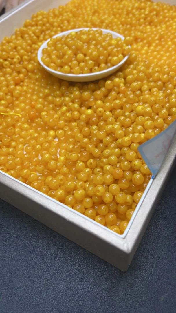 【全品珠宝】天然蜜蜡金胶蜜A748  7mm 35颗