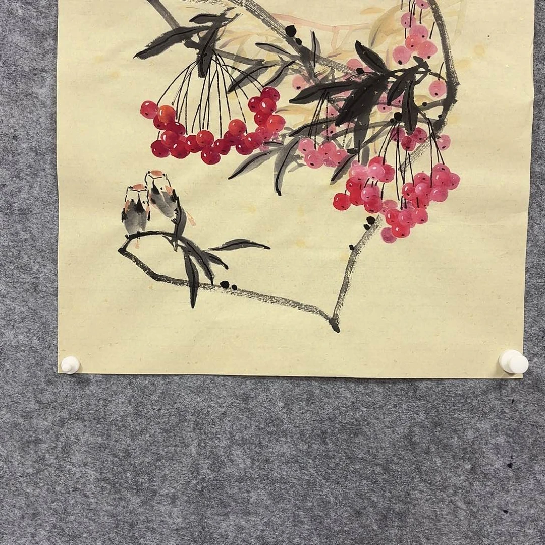 黄***享张树茂国画作品花鸟