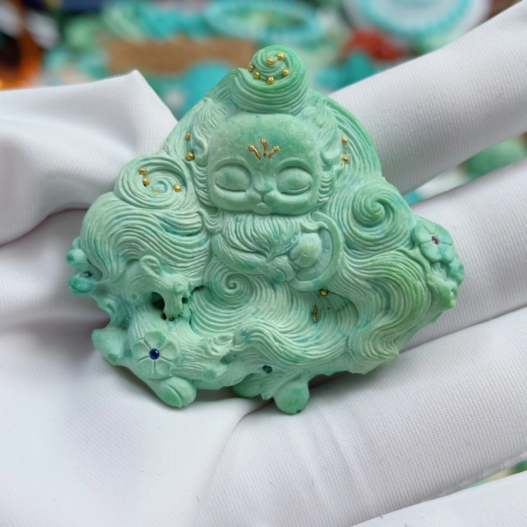 绿松石未镶嵌珠宝奇石