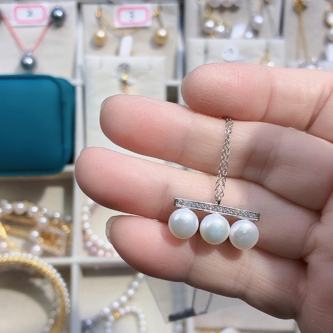 合金淡水珍珠耳饰