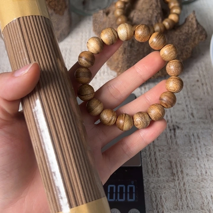 原***5海南老黄油格手串单圈8.9g