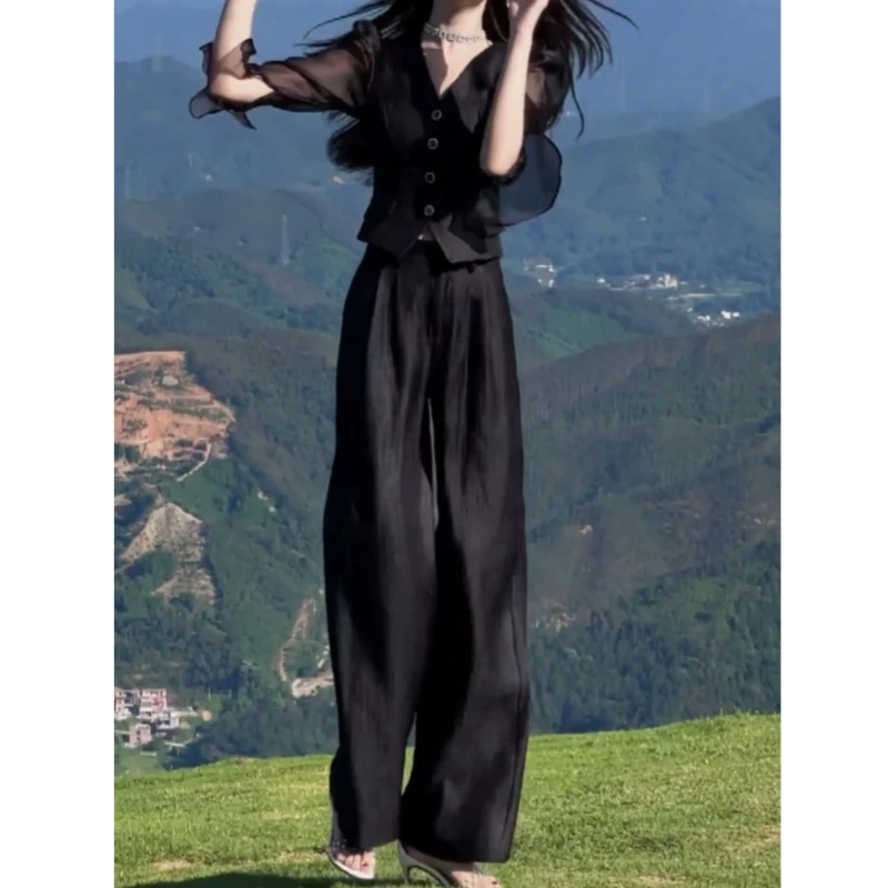 显瘦套装静奢风休闲风轻职风时尚套装装时尚气质高腰小众法式