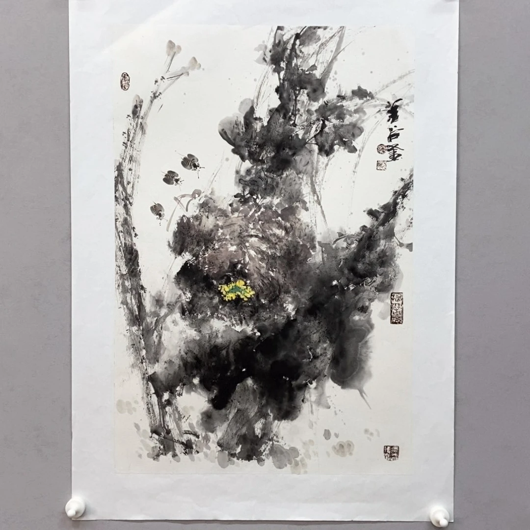 国画张光胜四尺三开精品佳作