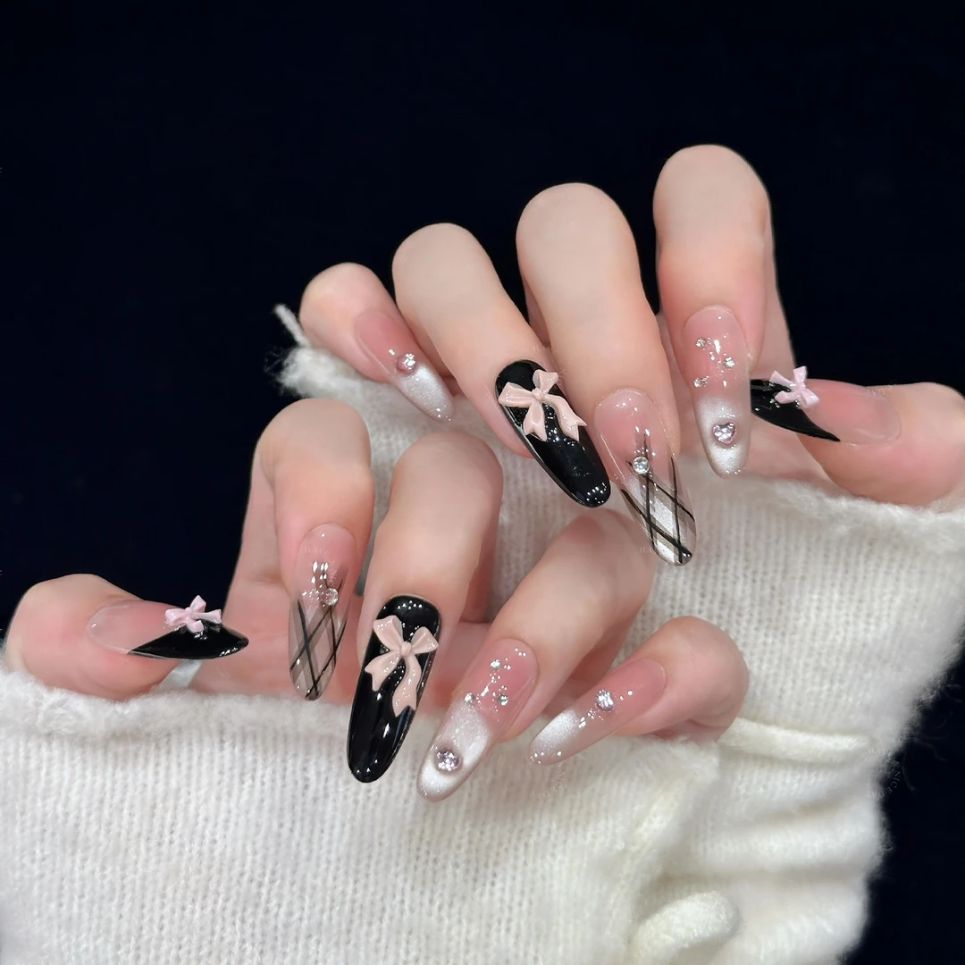 猫眼ins风纯手工穿戴甲短款结显白高级感美甲甲片假指甲