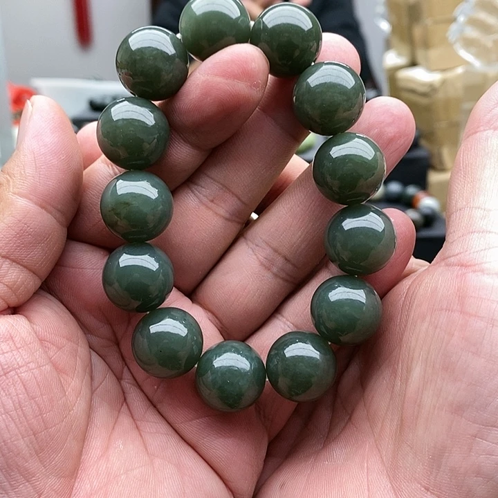 【闪购商品】未镶嵌手串和田玉18且末蓝
