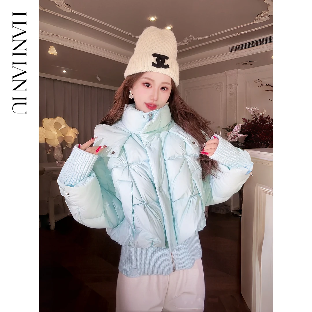 韩韩IU 【薄荷物语】三防面料时尚百搭精致修身女士秋冬短款羽绒服