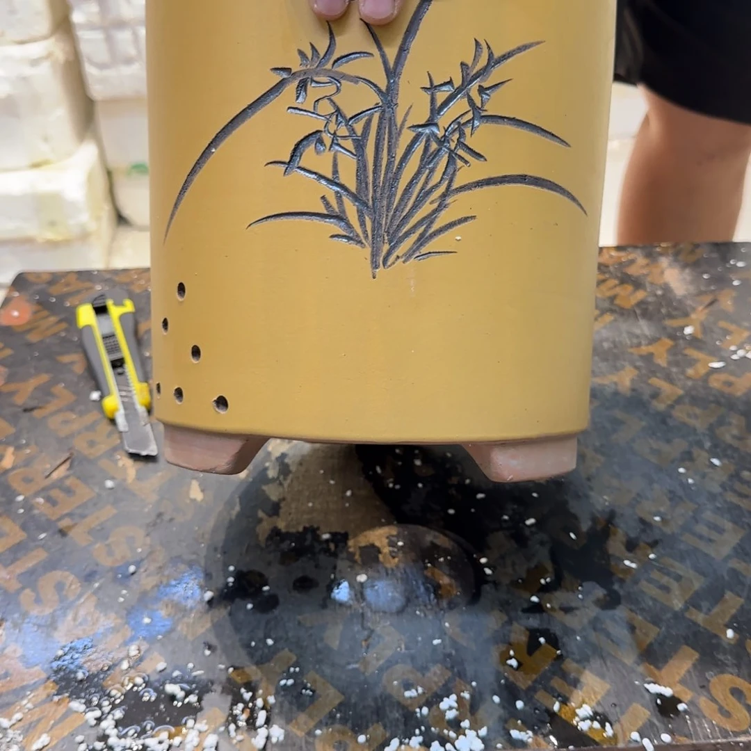 紫砂花盆口径17.22口径