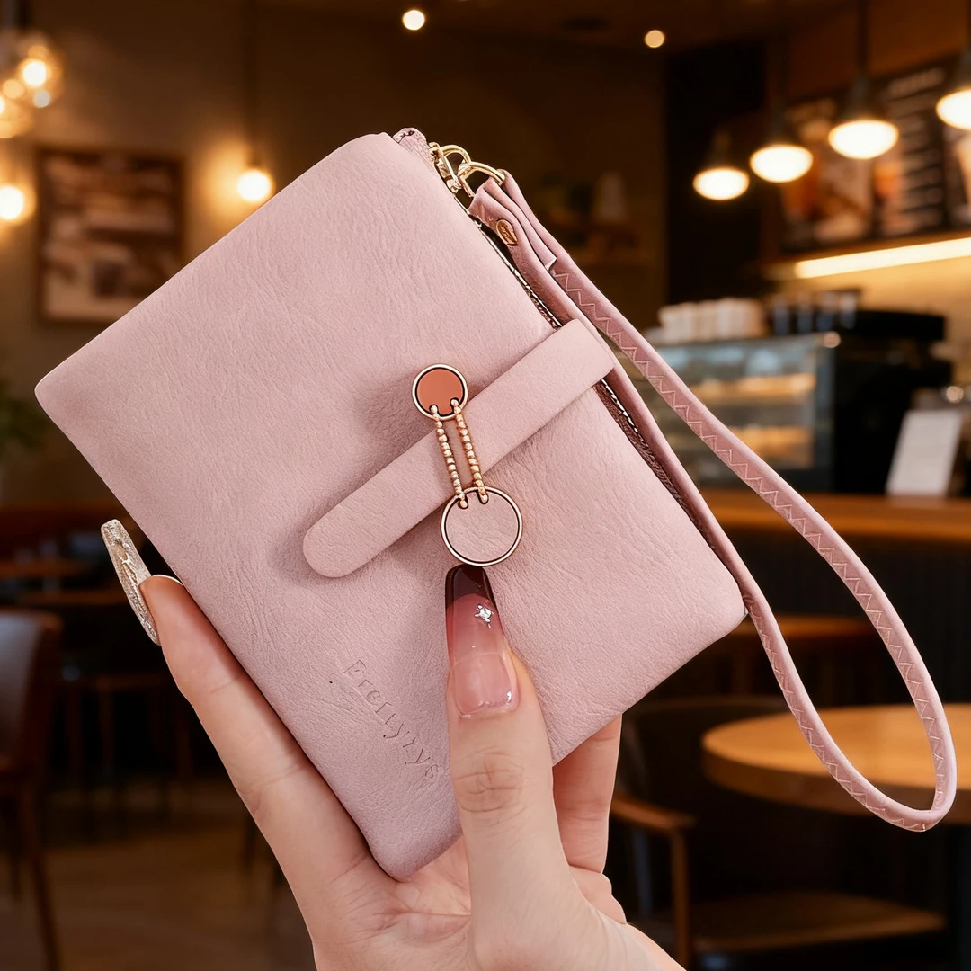 钱包女款2025新款时尚短款百搭钱包卡包一体收纳高颜值女生零钱包