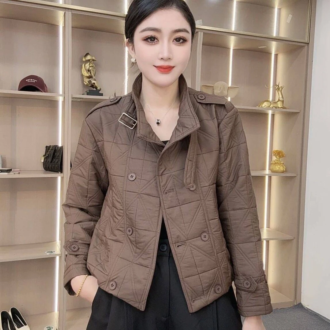 2025短款时尚防脏休闲常规保暖立领棉服常规款厚款秋冬女士外套