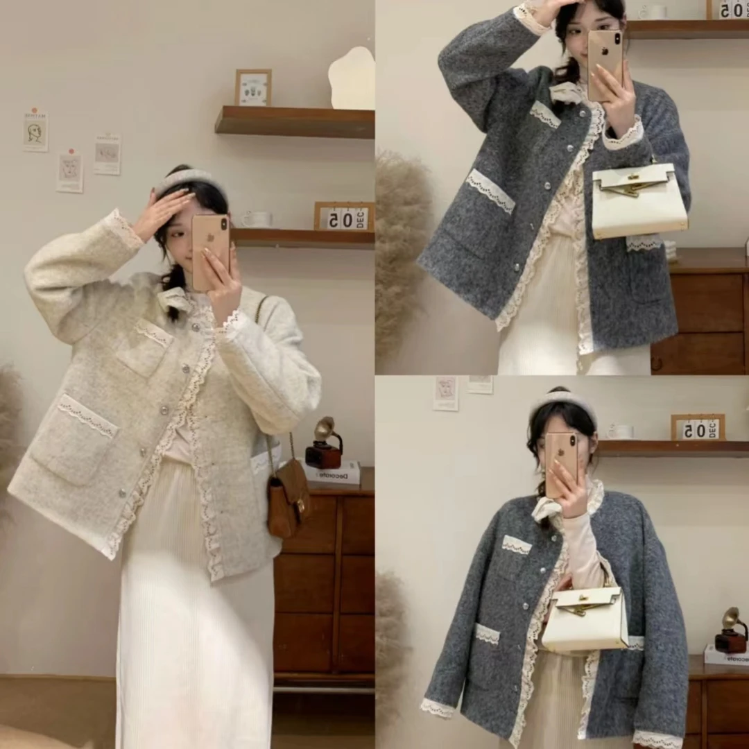 新款冬季氛围感可爱风外套小香风气质短款时尚秋冬