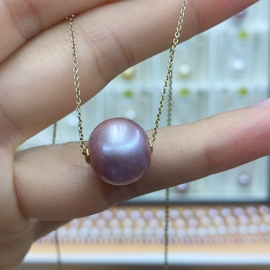 银S925镶嵌颈饰淡水珍珠