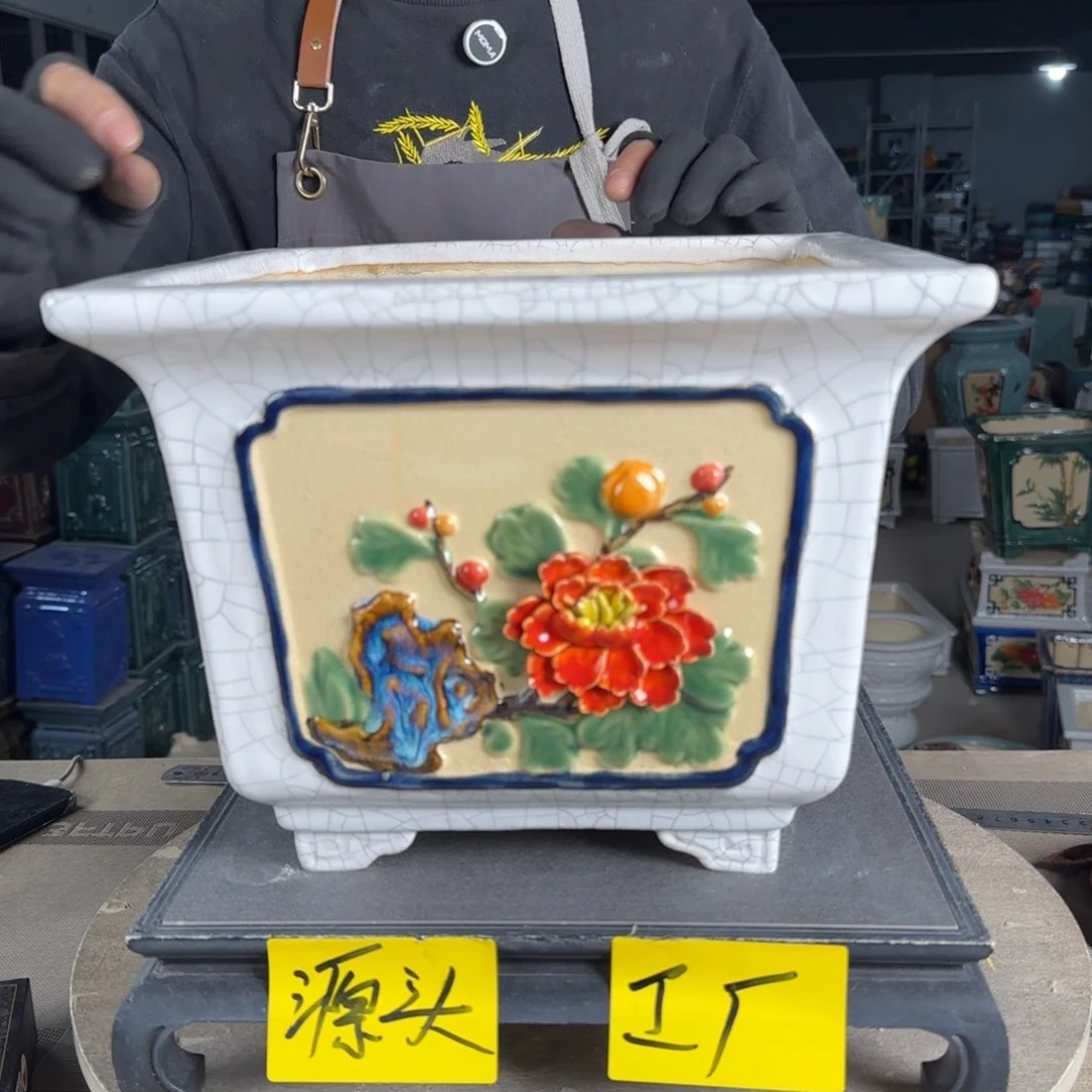 一风堂石湾花盆。微瑕