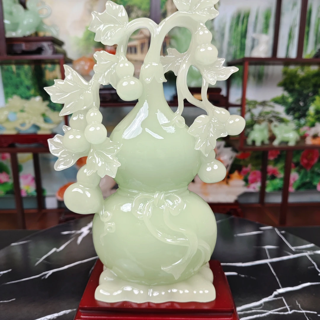 L阿富汗玉色福禄，百福临门客厅玄关办公室装饰乔迁送礼佳品。