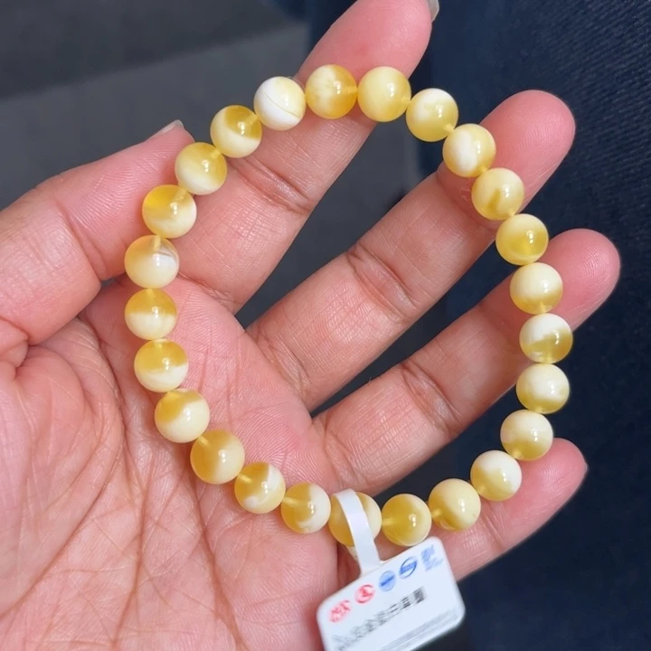 琥珀未镶嵌珠宝奇石M57号8+金瓷白妖花