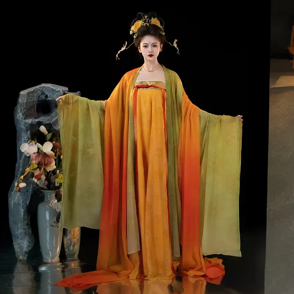 【竹露】加长版高个子唐制汉服绣唐制显瘦齐胸襦裙大袖衫春夏套装女