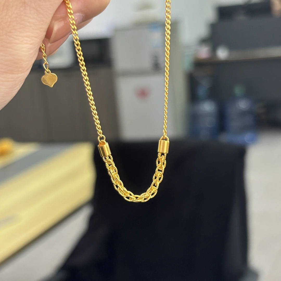 麻花侧身手链足金999 爆闪百搭手链送女友JY