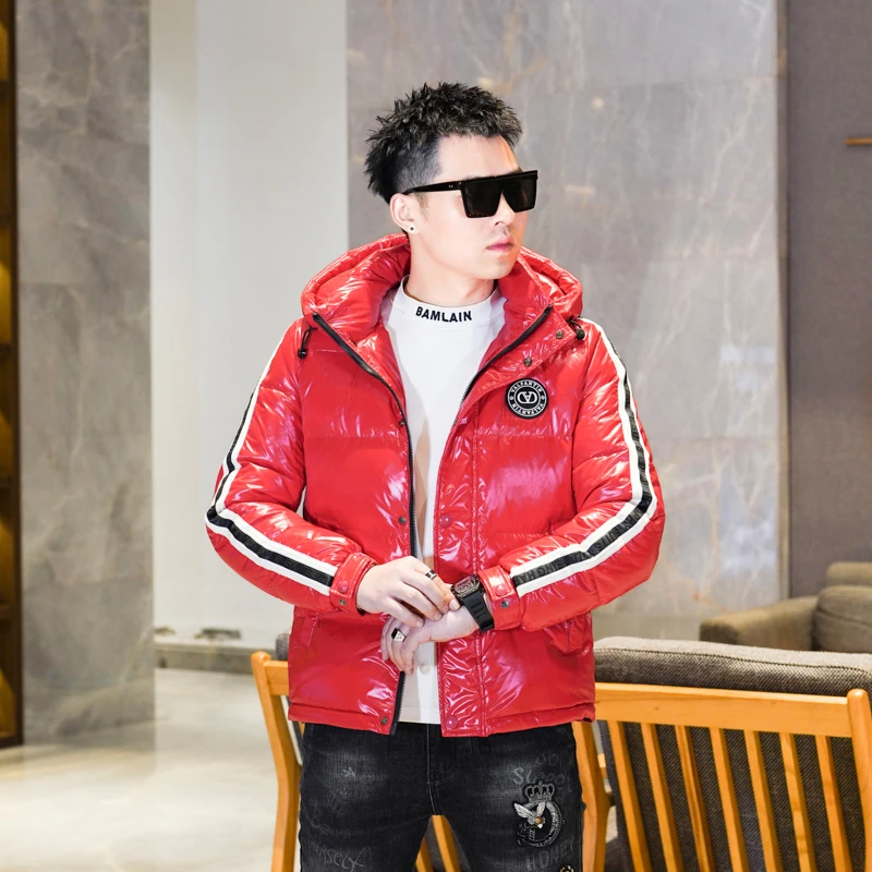 高级感轻奢修身连帽羽绒服男士冬季新款90白鸭绒加厚保暖免洗外套