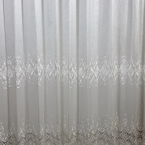 白色重工刺绣9.8米