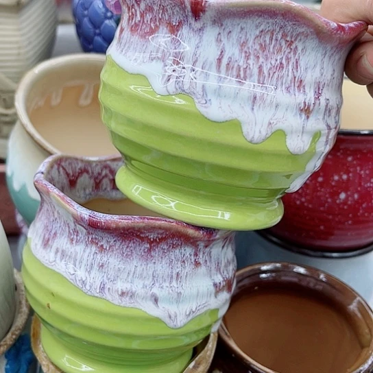 多肉绿植陶瓷花盆9.9包邮