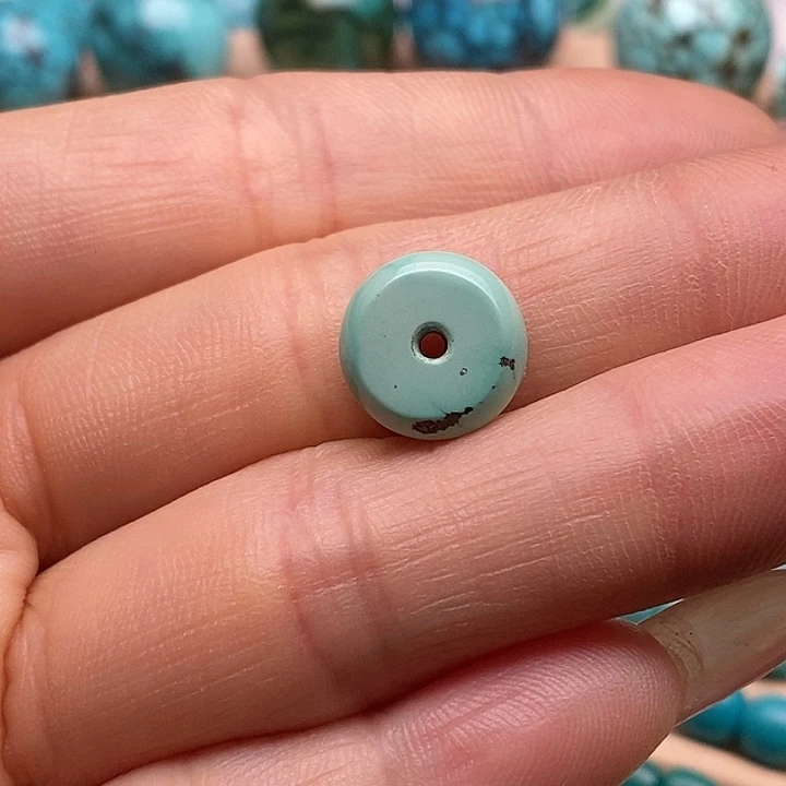 绿松石未镶嵌湖北原矿高瓷无优化绿松石