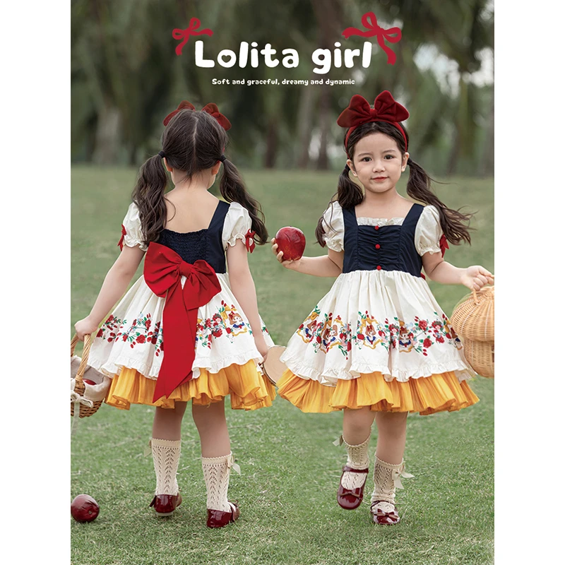 YOEHYAUL/幼悠夏肆波【童话公主】女童夏季原创设计卡通连衣裙X4898