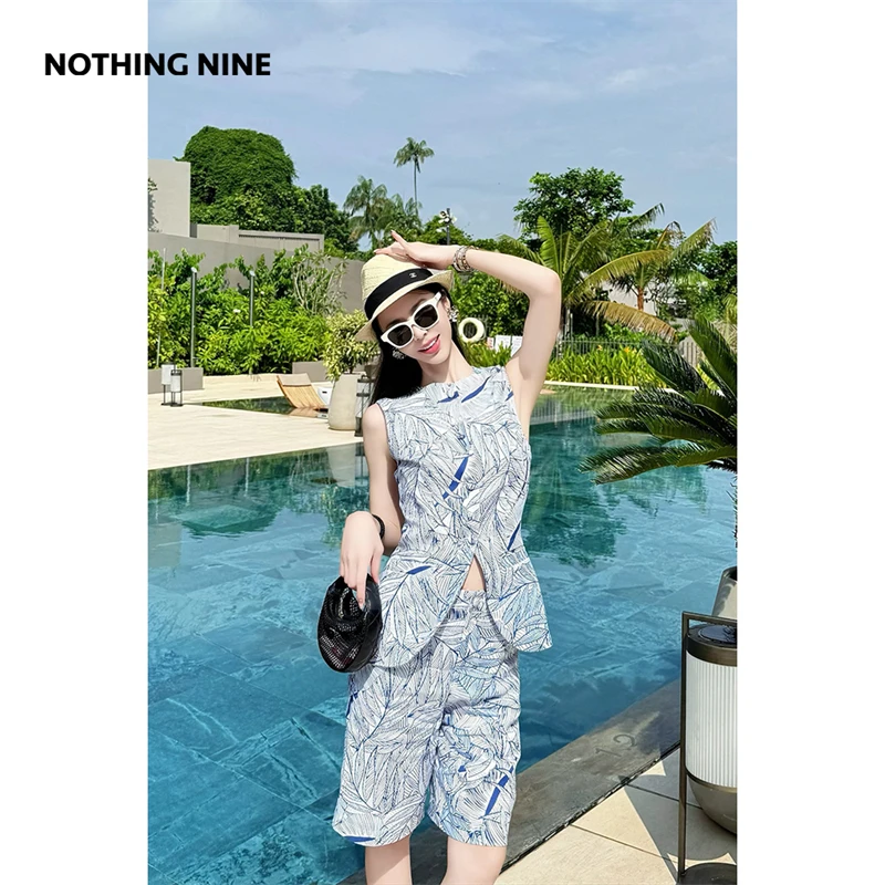 NOTHING NINE 风间蓝予亚麻马甲