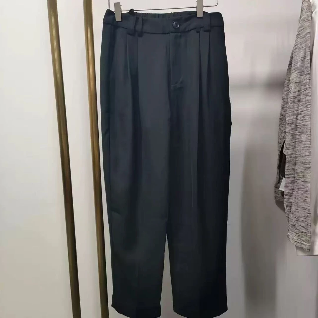 S54潮流休闲裤常规阔腿裤直筒纯色女裤夏季通勤均码秋季