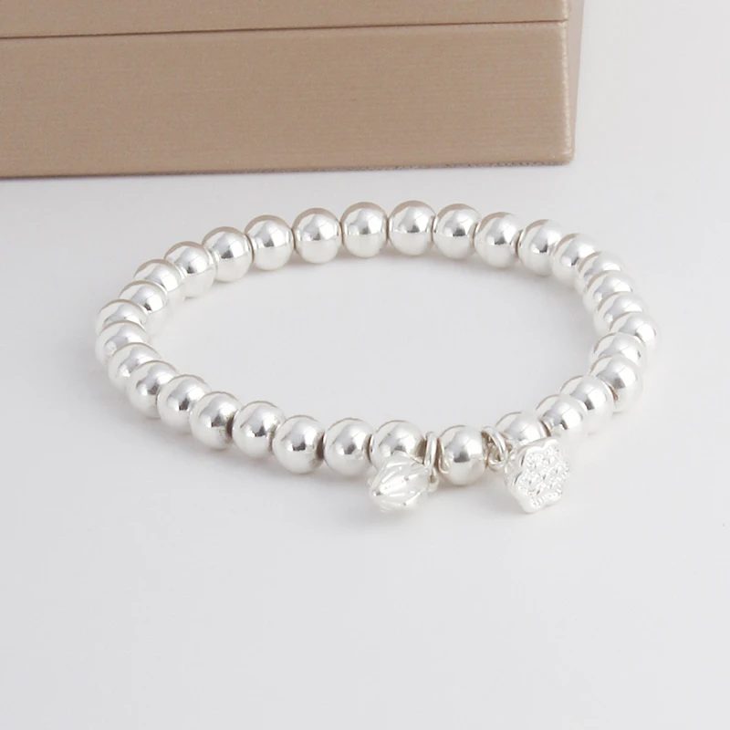 足银手链 足银999.9可调节两世欢手链实心女时尚经典百搭精美礼物