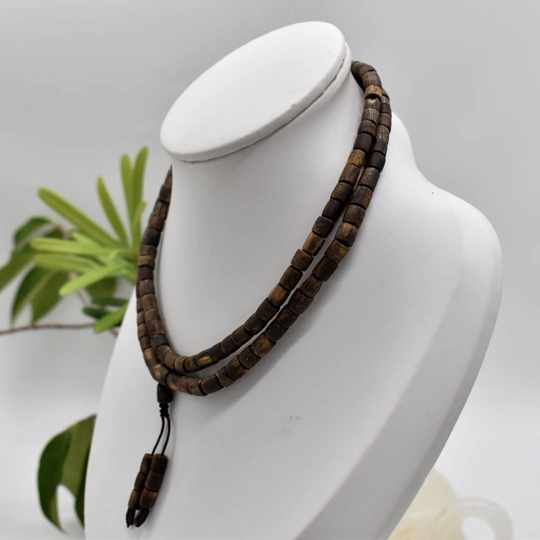 沉香【老王甄选】奇楠沉水桶珠多圈随型长串甄选好物多样性发一