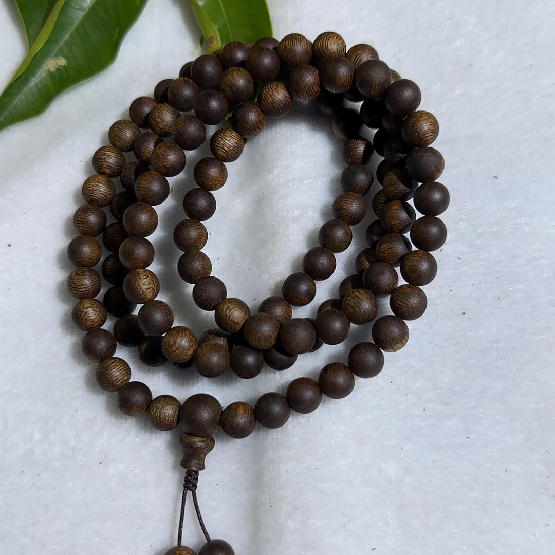 手串沉香张勺子一代苗0.8圆珠多圈28克