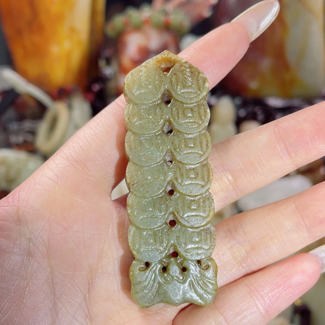 和田玉未镶嵌挂件83