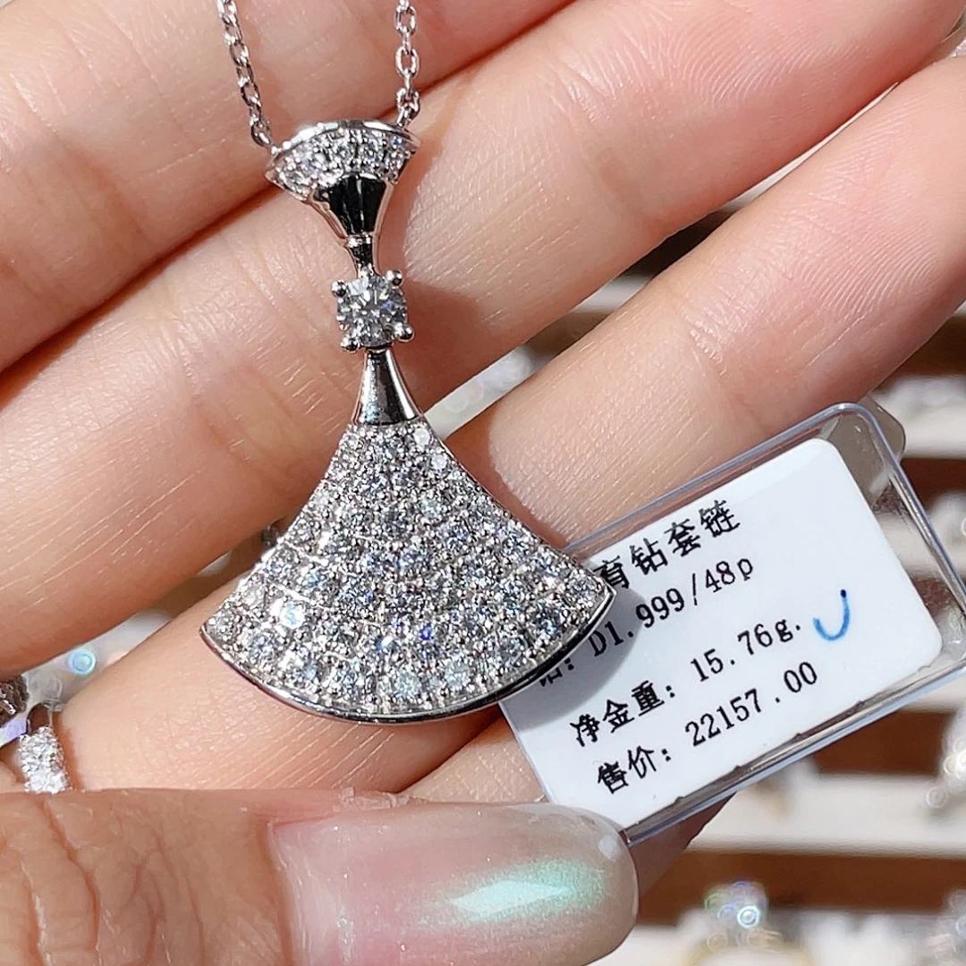 实验室培育钻石铂Pt950镶嵌1.999ct项链
