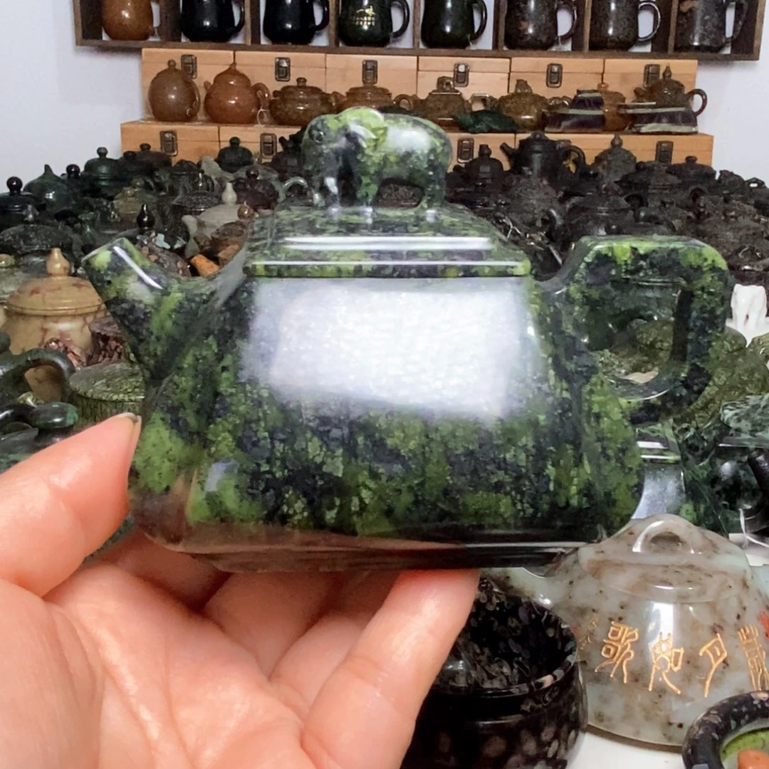 藏玉药王石四方抽角石瓢220cc