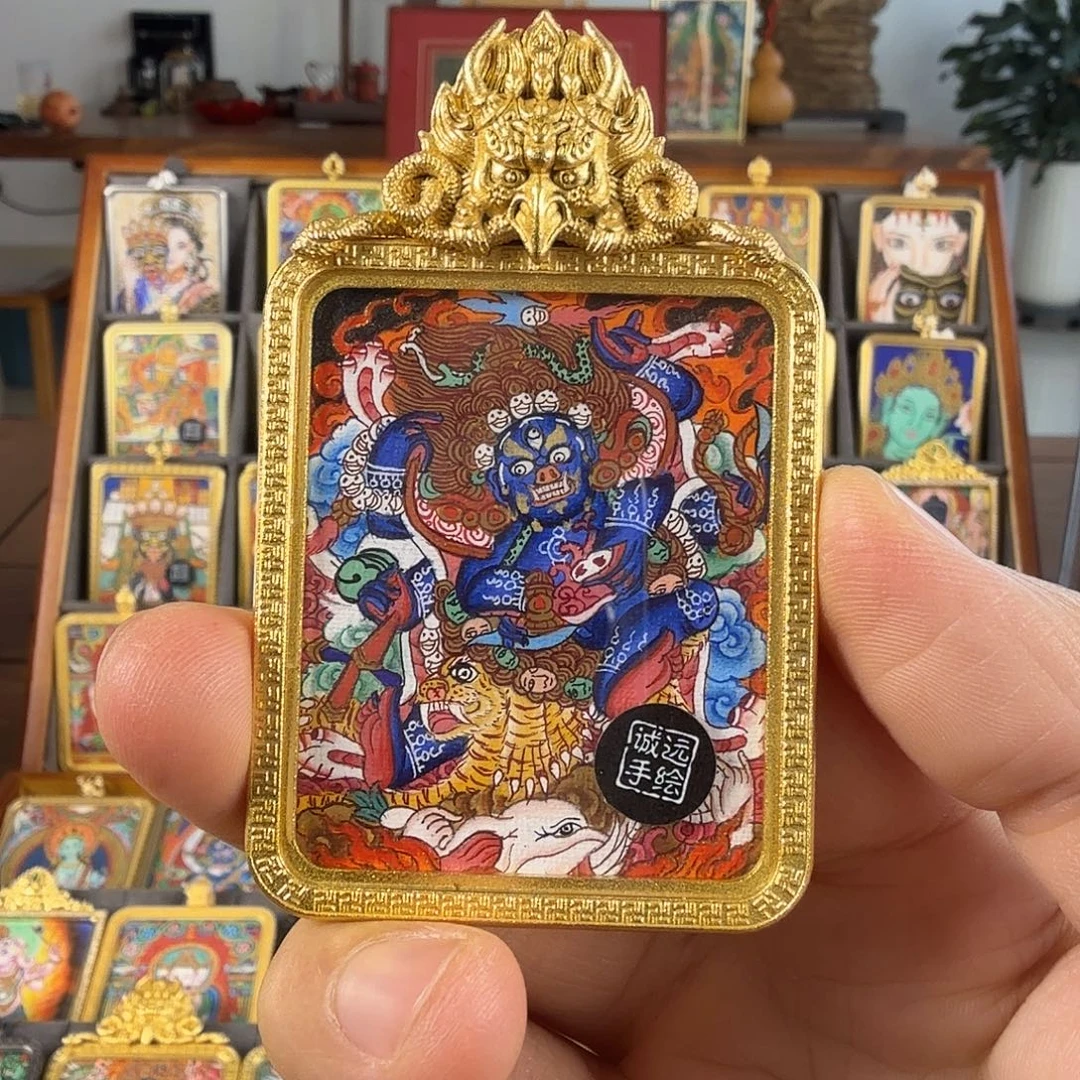 吊坠纯手绘款卡大黑天