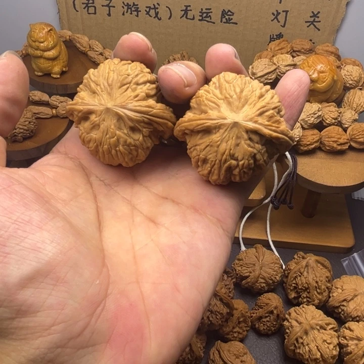 好***了吊坠桃核磨盘两只