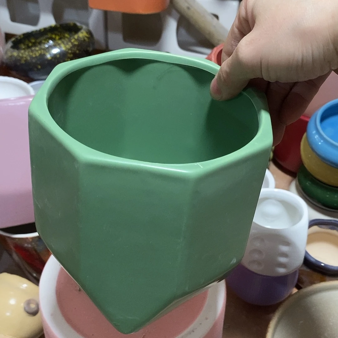 杯子陶陶盆有孔 瑕疵介意勿拍