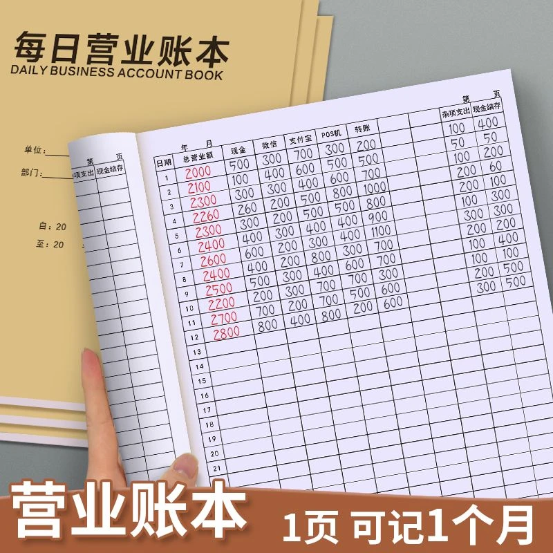 现金日记账本出入明细账生意家庭手账本日常开支懒人流水记账本