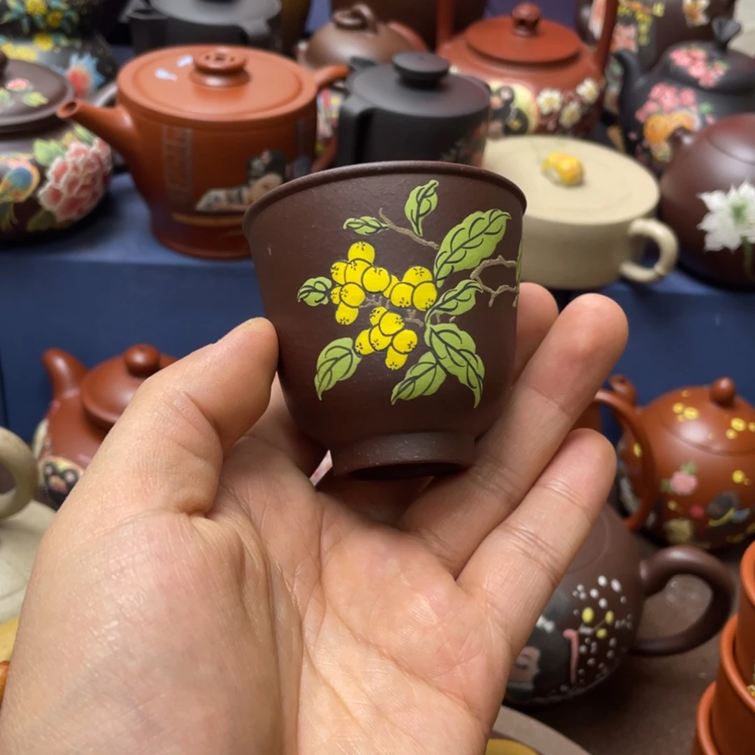 茶杯红泥紫砂主人杯80cc