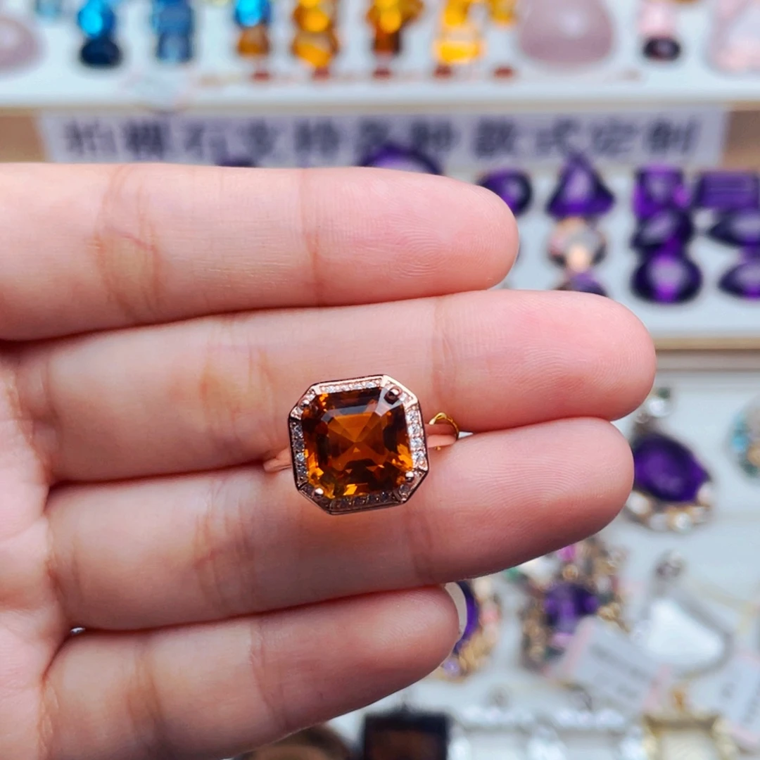 水晶珠宝半成品银S925镶嵌天然保真
