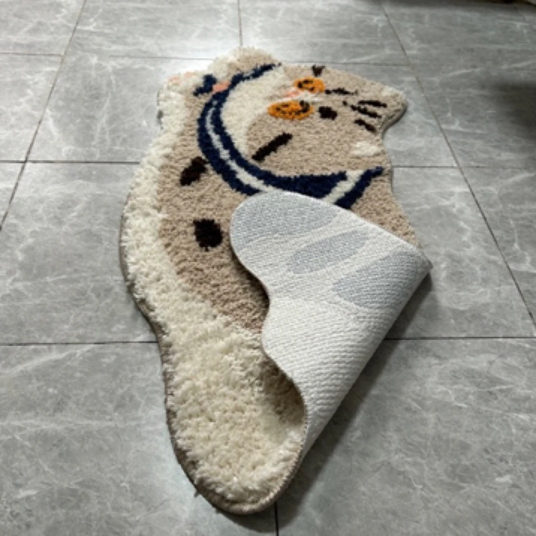 萌趣少女创意小猫咪家用吸水地垫